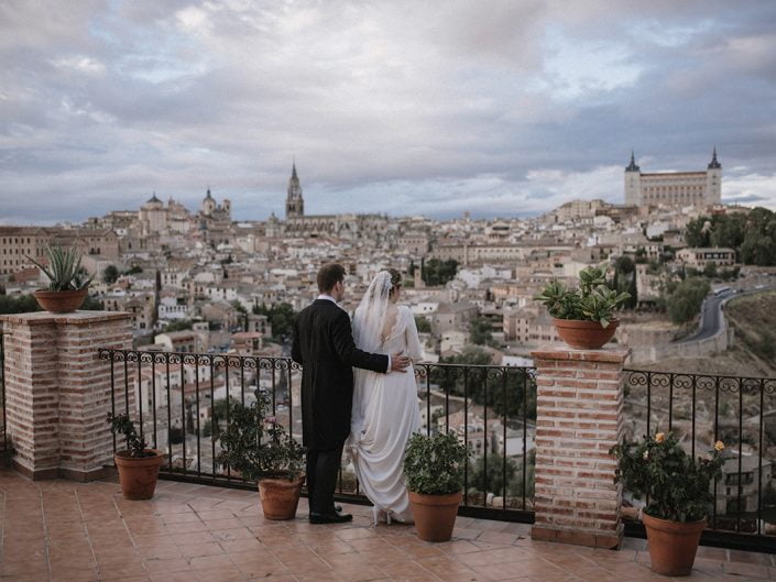 fotografia de boda pareja de novios en toledo