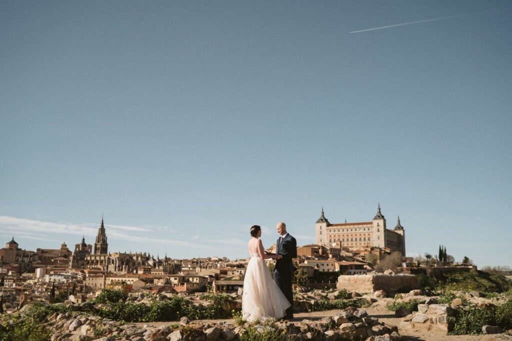 Foto elopement novios Toledo