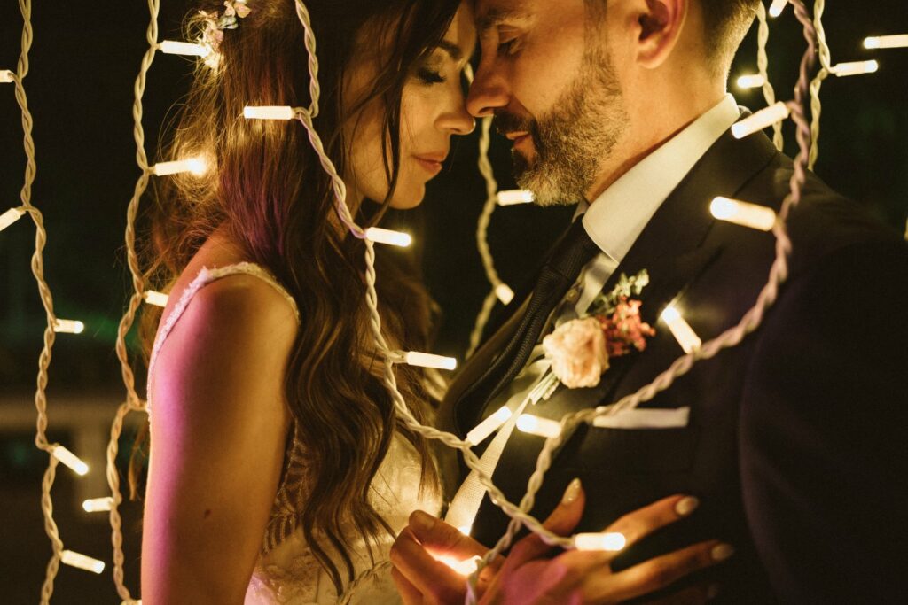 novios foto boda luces sesión fotografía cigarral angel custodio toledo